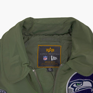 Seattle Seahawks New Era Alpha Industries 2026 XGR Bomber Jacket