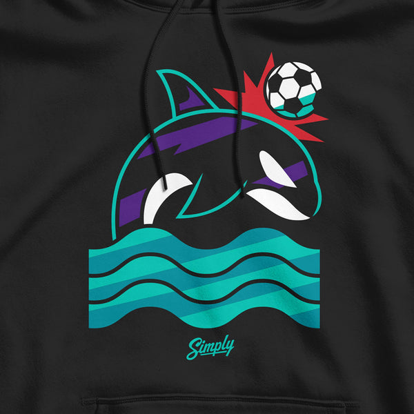 Wild Whale Black Hoodie