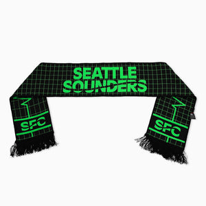 Seattle Sounders Blackout Neon Rally Scarf