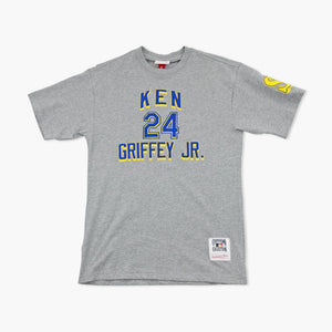 Seattle Mariners Gray Ken Griffey Jr. Player Collection Embroidered T-Shirt