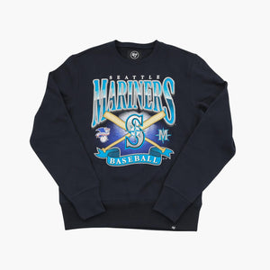 Seattle Mariners Navy Crossed Bats Crewneck