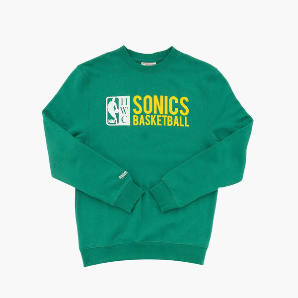 Seattle SuperSonics Vintage Baller Script Green Crewneck