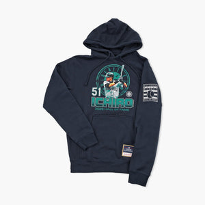 Seattle Mariners Navy Ichiro Suzuki HOF Hitter Hoodie