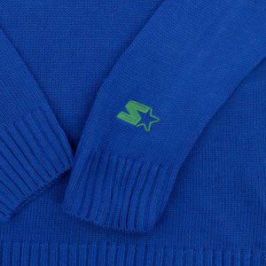 Seattle Seahawks Royal Sleeve Stripe Knit Sweater