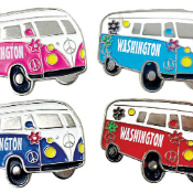 Washington Hippy Van Magnet