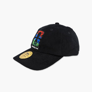 World Cup Black Corduroy Continent Adjustable Hat