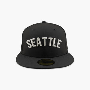 Seattle Mariners Steelheads Black Wordmark Fitted Hat