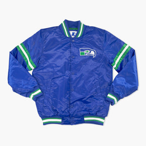 Seattle Seahawks Royal Throwback Starter Jacket