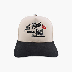 19th Hole Cream and Black Hat