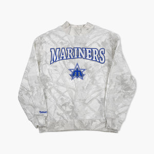 Seattle Mariners Women's Ghosted Mock Neck Fleece Pullover