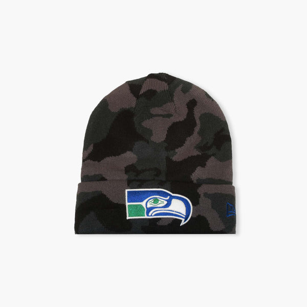 Seattle Seahawks Throwback Black Camo Beanie
