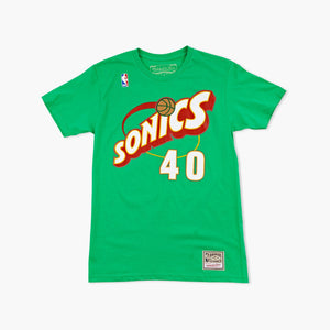 Seattle SuperSonics Shawn Kemp Kelly Green Jersey T-Shirt