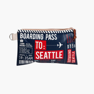 Chalo Seattle Boarding Pass Navy Mini Pouch