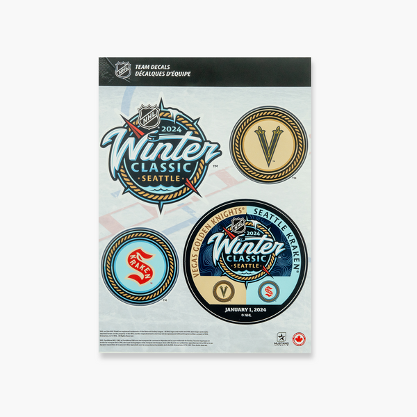 Seattle Kraken Winter Classic Decal Sticker Pack