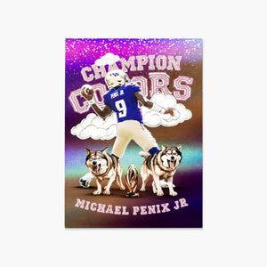 Michael Penix Jr. Champion Colors Trading Card