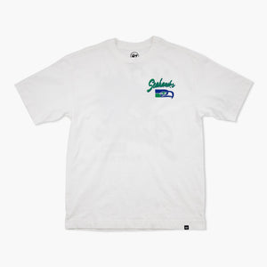Seattle Seahawks White Throwback KO Illustrated Foundation T-Shirt