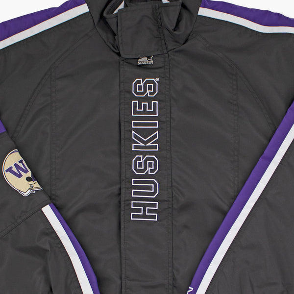 Washington Huskies Starter Black Nylon Jacket