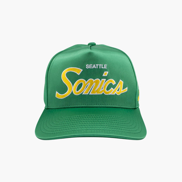 Seattle SuperSonics Satin Script Pro Crown Snapback