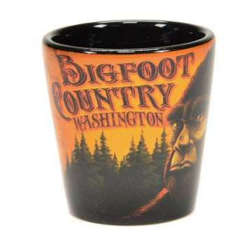 WA Bigfoot Country Blk Shotcup