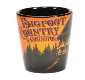 WA Bigfoot Country Blk Shotcup