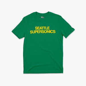 Seattle SuperSonics Kelly Green Stacked Wordmark T-Shirt