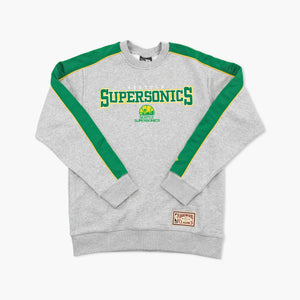 Seattle SuperSonics Grey Skyline Mesh Panel Crewneck