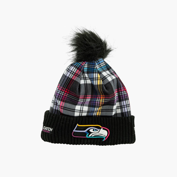 Seattle Seahawks 2024 Crucial Catch Women's Cuff Pom Beanie
