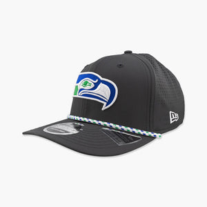 Seattle Seahawks Black Throwback Perforated Snapback