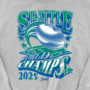 Evergreen State Legends 2025 World Champions Grey Crewneck