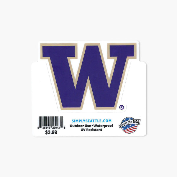 Washington Huskies Purple "W" Sticker