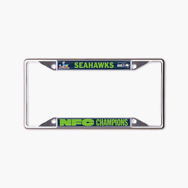 Seattle Seahawks NFC Champions Metal License Plate Frame
