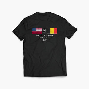 USA vs. Belguim Soccer Matchup T-Shirt