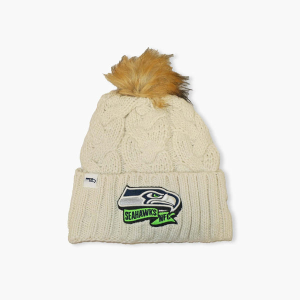 Seattle Seahawks 2022 Sideline Women's White Beanie