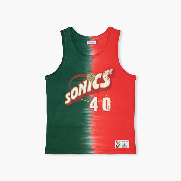 Seattle SuperSonics Shawn Kemp Tie Dye Cotton Tanktop