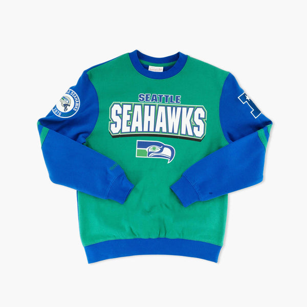 Seattle Seahawks All Over Retro Crewneck