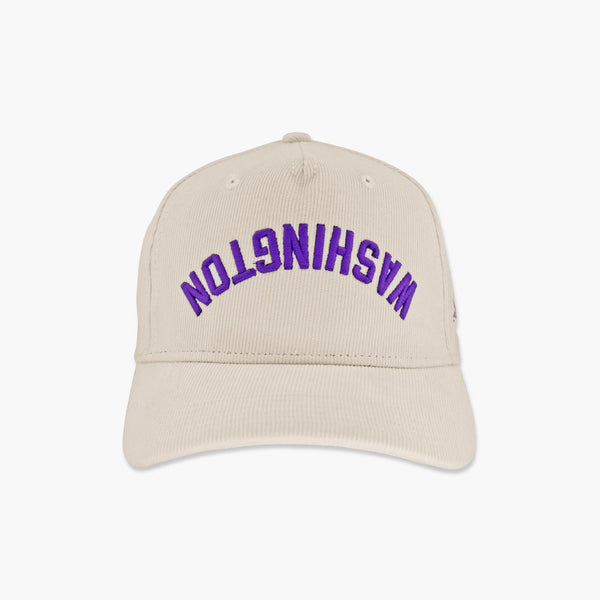 Washington Off White Purple Upside Down Embroidered Snapback Hat