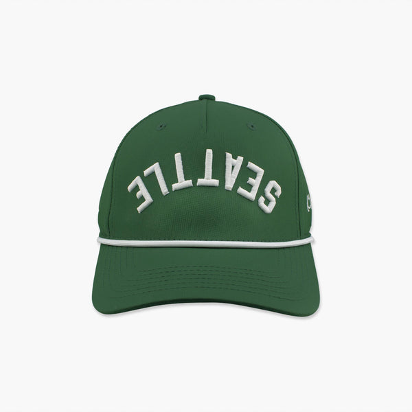 Seattle Green Rope Upside Down Embroidered Golf Snapback