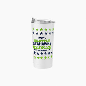 Seattle Seahawks Super Bowl LX 20oz Powder Coat Tumbler