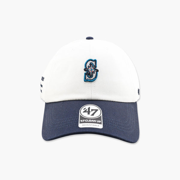 Seattle Mariners Navy/Sandstone Contemporary Clean Up Adjustable Hat