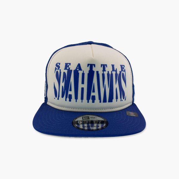 Seattle Seahawks Team Cutout Royal Trucker A-Frame Snapback