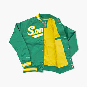 Seattle SuperSonics Green Script Satin Jacket