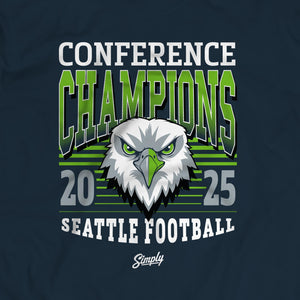 Birds of Prey 2025 Conference Champions Navy Youth T-Shirt