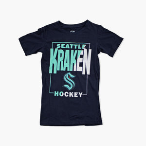 Seattle Kraken Coin Toss Youth Navy T-Shirt