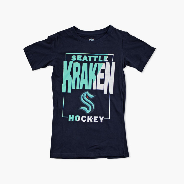 Seattle Kraken Coin Toss Youth Navy T-Shirt