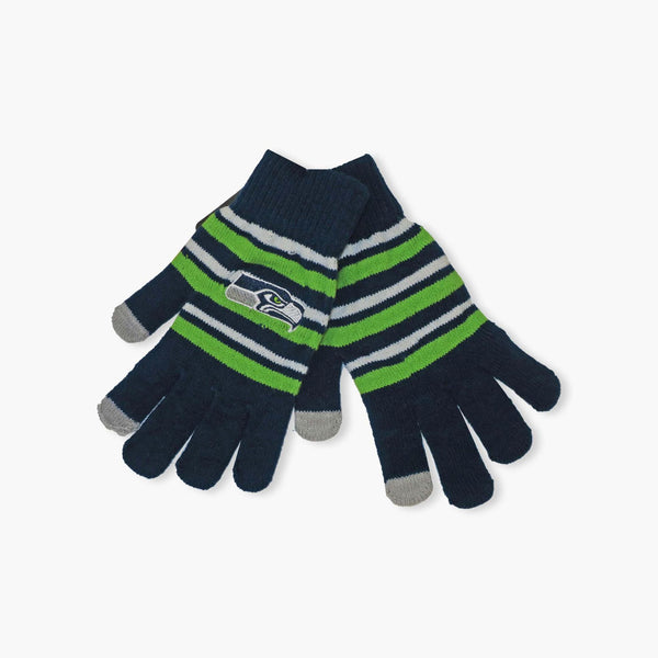Seattle Seahawks Striped Texting Gloves