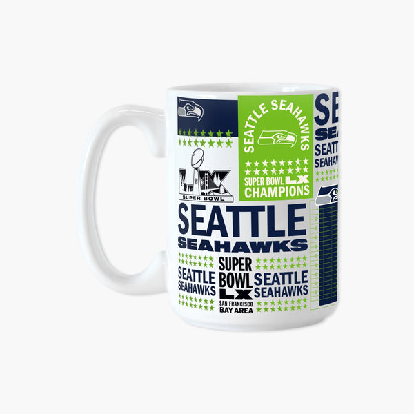 Seattle Seahawks Super Bowl LX Champions 15oz Mug