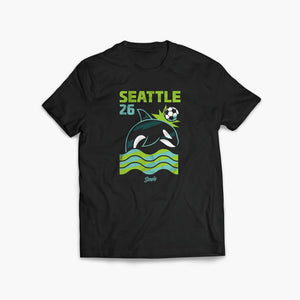 Wild Whale Seattle Black T-Shirt