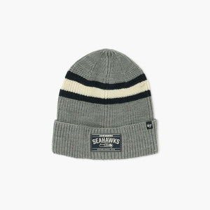 Seattle Seahawks Grey Patch Cuff Beanie