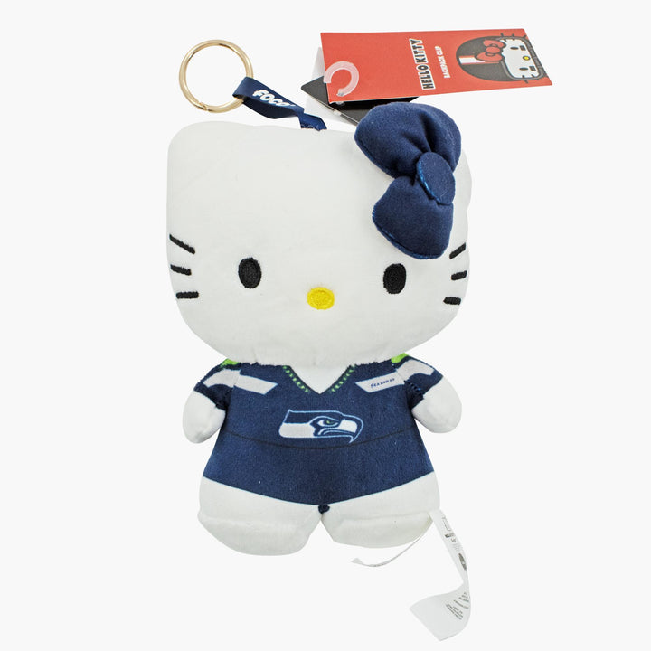 Seattle Seahawks Hello Kitty Jersey 6" Keychain Plush