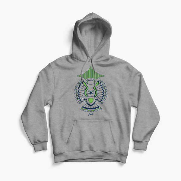 Touchdown Hawk Rivalry Grey Hoodie